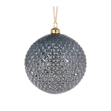 Transparent Gunmetal Stud Bauble - My Christmas
