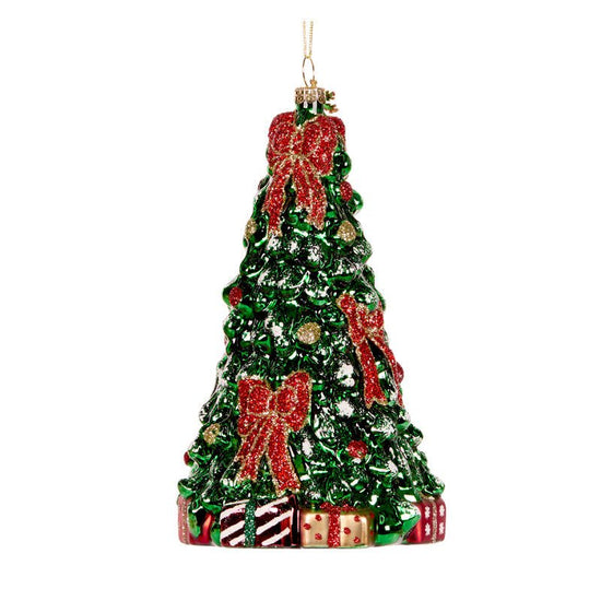 Tree with Gifts Glass Ornament - My Christmas