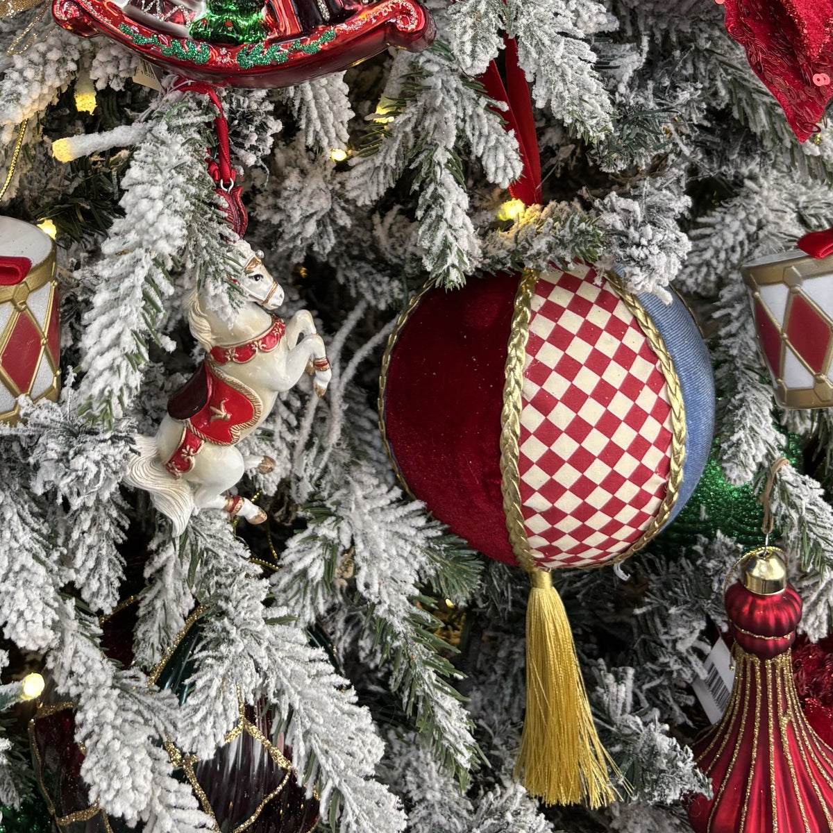 Velvet Circus Bauble with Tassel - My Christmas