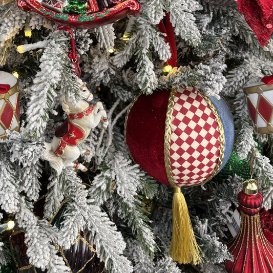 Velvet Circus Bauble with Tassel - My Christmas