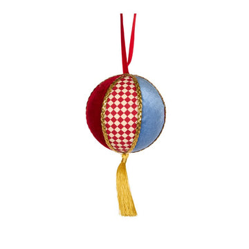 Velvet Circus Bauble with Tassle - My Christmas
