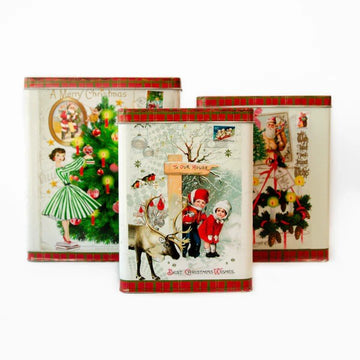Vintage Christmas Tins - Set of 3 - My Christmas