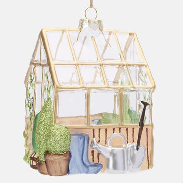 Vintage Green House Ornament - My Christmas