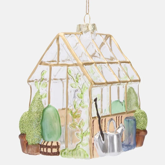 Vintage Green House Ornament - My Christmas