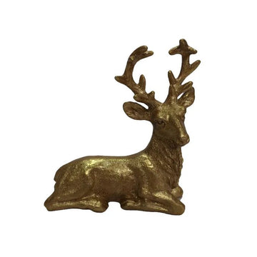 Vintage Laying Gold Deer - My Christmas