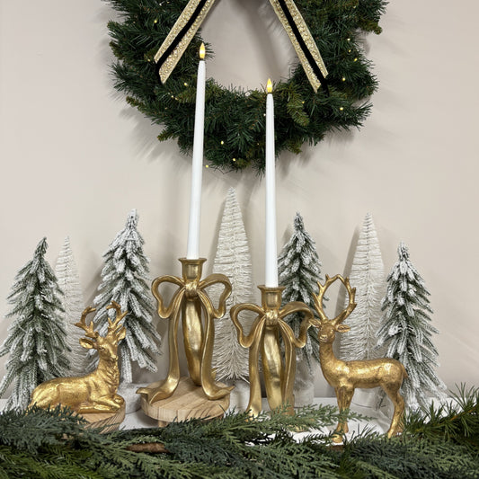 Vintage Standing Gold Deer - My Christmas