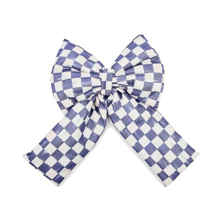 Violet Check Bow - Large - My Christmas