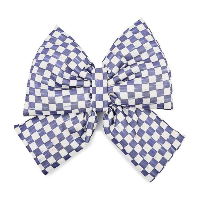 Violet Check Bow - Medium - My Christmas