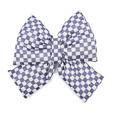 Violet Check Bow - Small - My Christmas