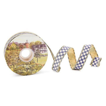Violet Check Ribbon - 1" Wide - My Christmas