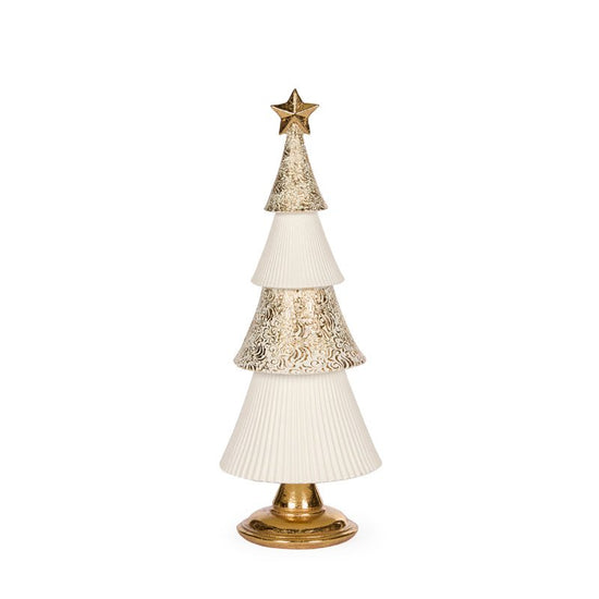White and Gold Layered Tree - 32cm - My Christmas
