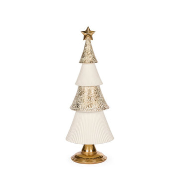 White and Gold Layered Tree - 32cm - My Christmas