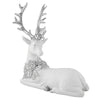 White and Silver Sitting Deer - My Christmas