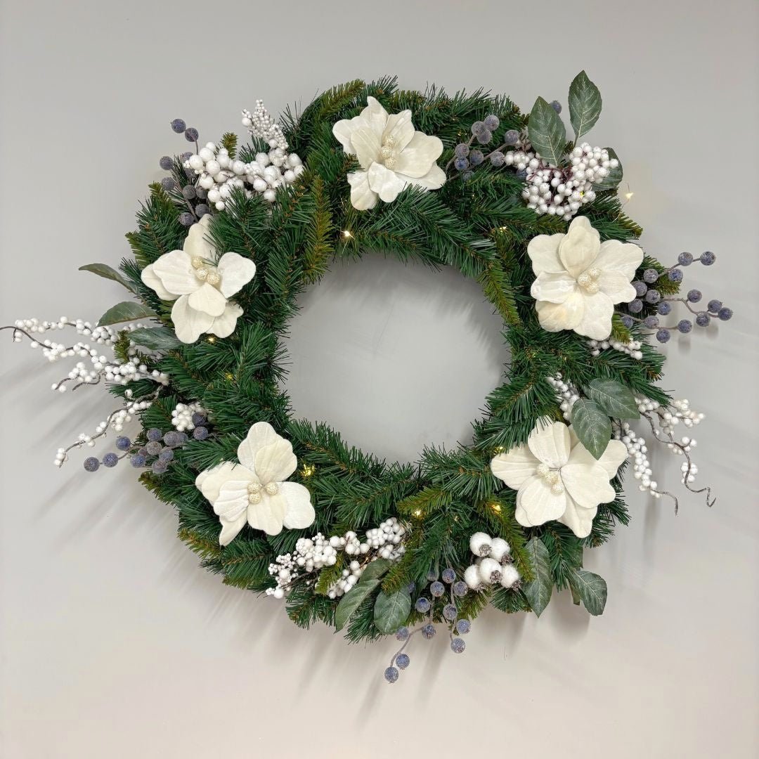 White Berry Christmas Wreath - 60cm - My Christmas