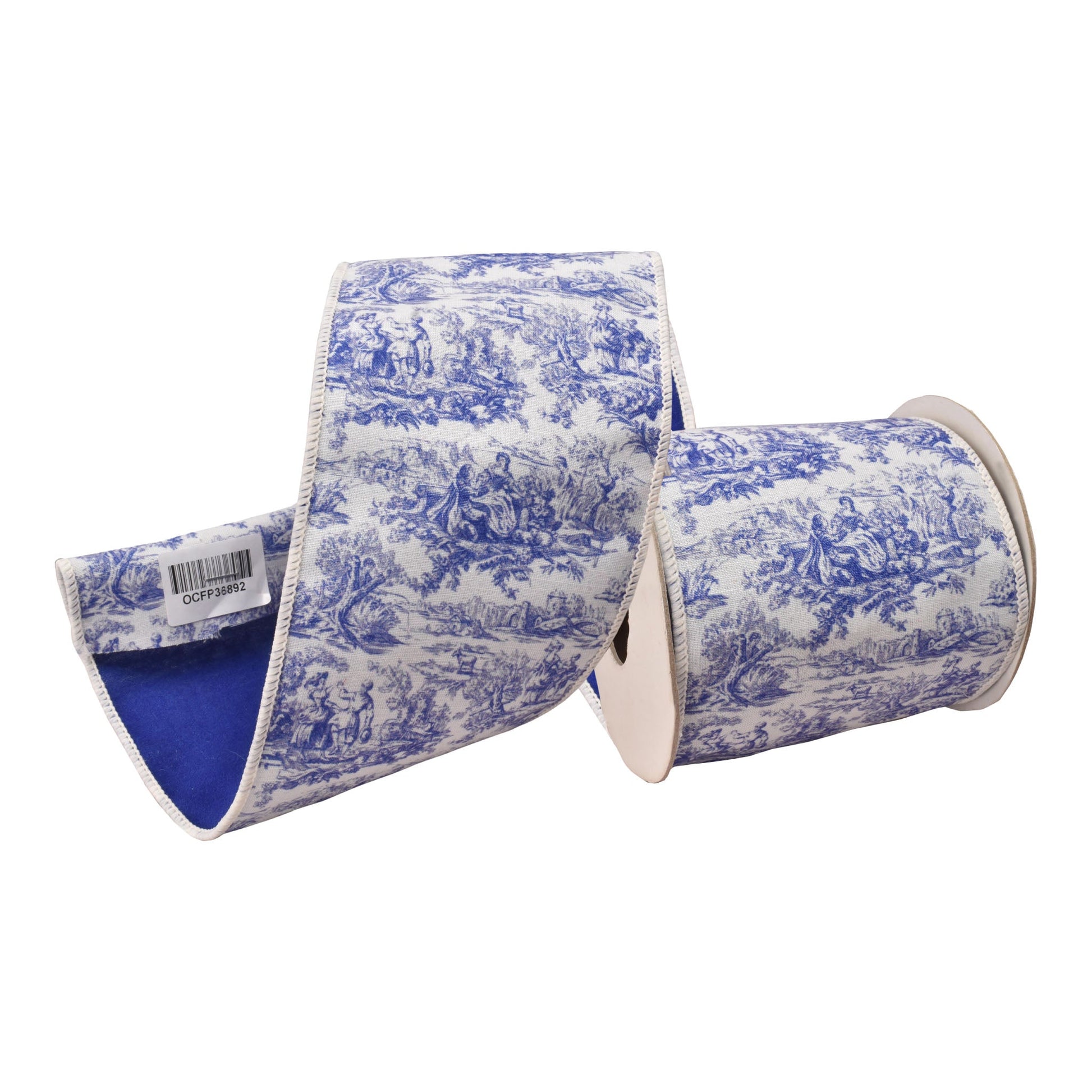 White & Blue Chinoiserie Ribbon - 9m - My Christmas