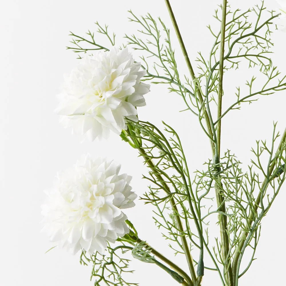 White Cornflower Spray - My Christmas