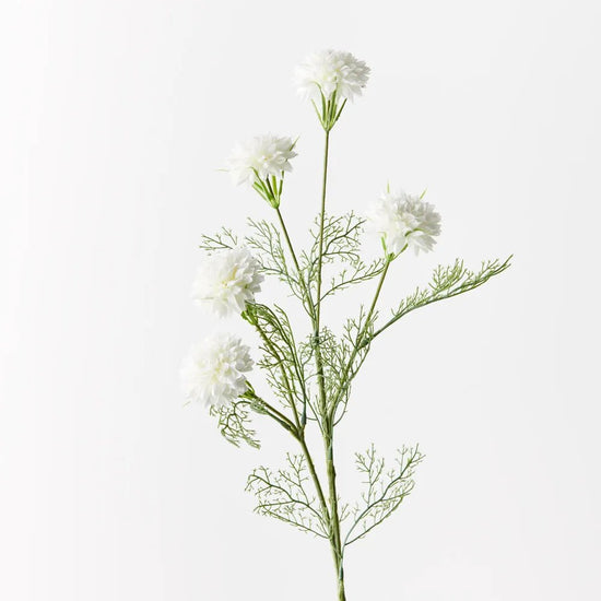 White Cornflower Spray - My Christmas