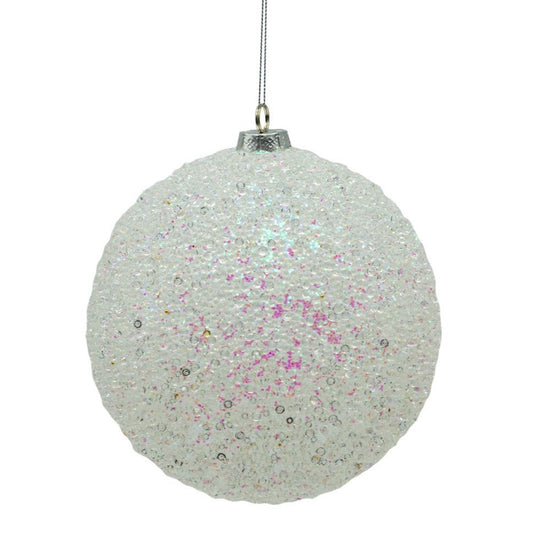 White Crystal Bauble - 15cm - My Christmas