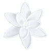White Embossed Felt Edge Poinsettia with Clip - My Christmas