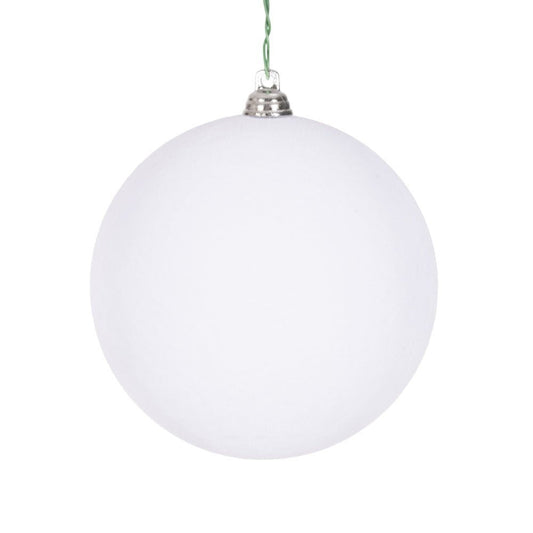 White Flocked Bauble - Various Sizes - My Christmas