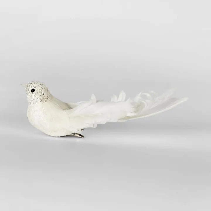 White Flutter Clip on Bird - Set of 6 - My Christmas