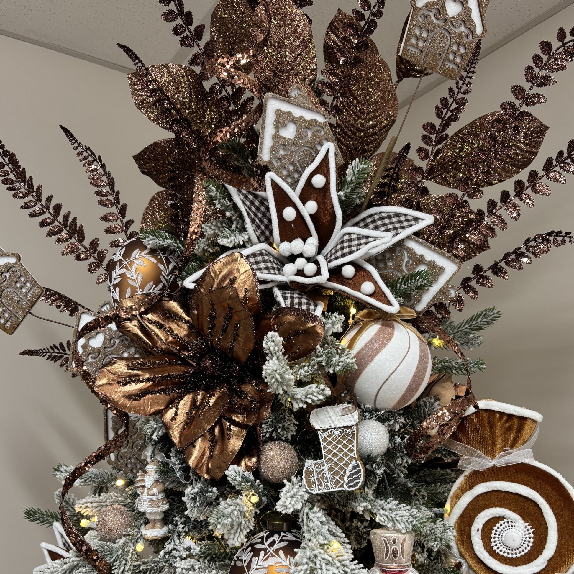 White Gingerbread Swirl Bauble - My Christmas