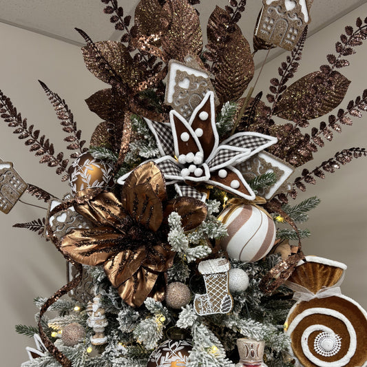 White Gingerbread Swirl Bauble - My Christmas