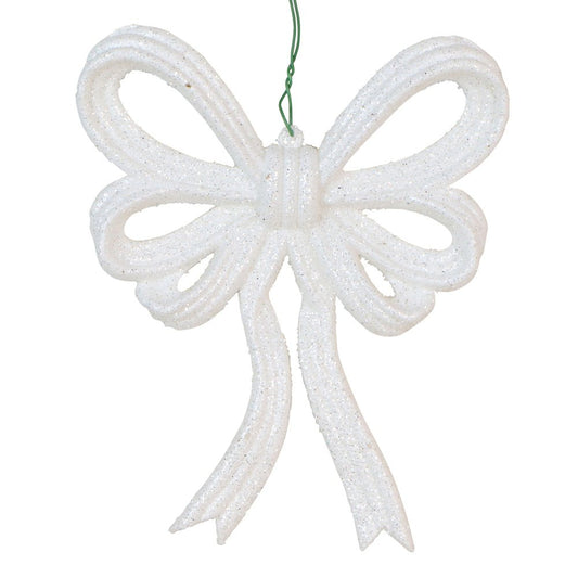White Glitter Bow - My Christmas