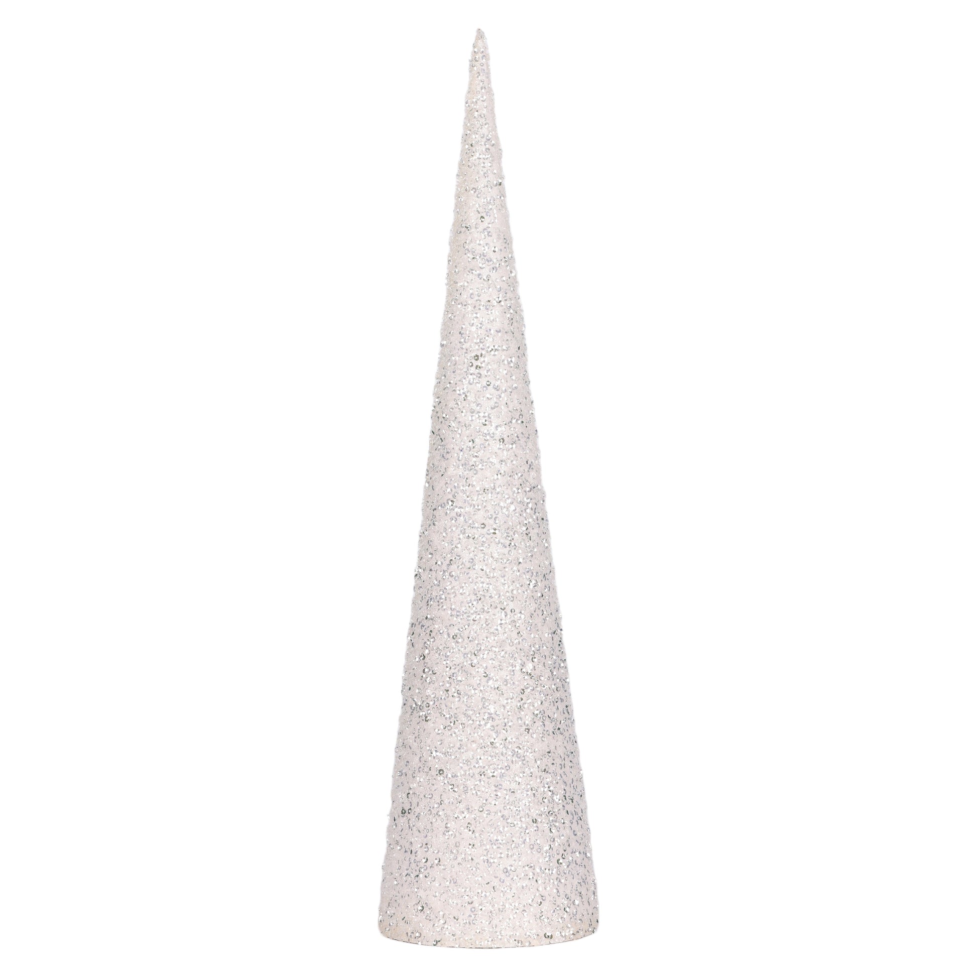 White Glitter Cone Tree - My Christmas