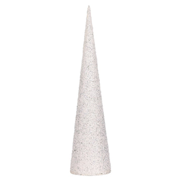 White Glitter Cone Tree - My Christmas