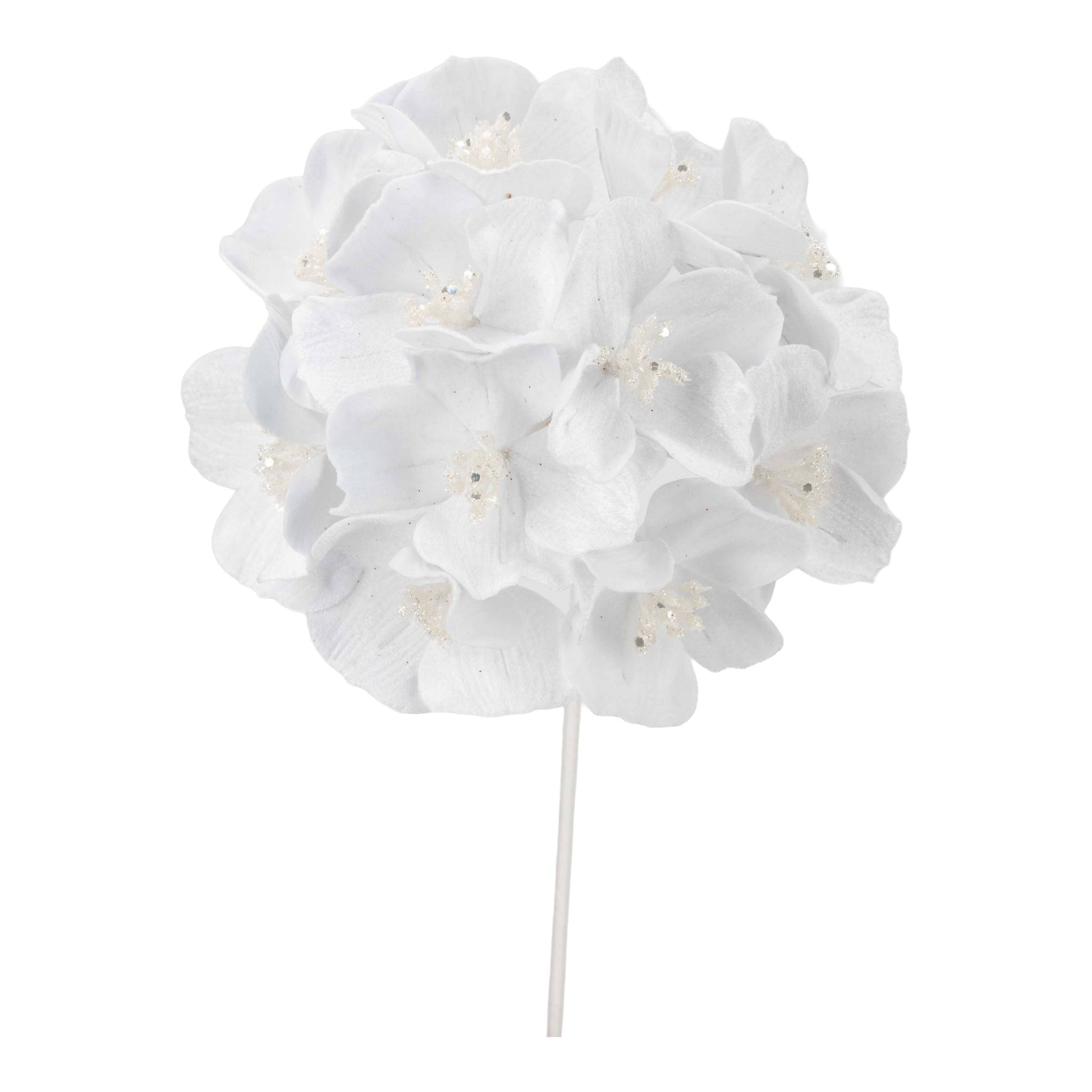 White Hydrangea Flower Pick - My Christmas