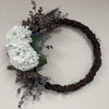 White Hydrangea Wreath - My Christmas