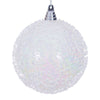 White Irridescent Bead Bauble - 15cm - My Christmas