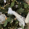 White Jewel Clip - on Bird - My Christmas