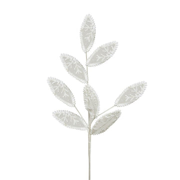White Lace Leaf Spray - My Christmas
