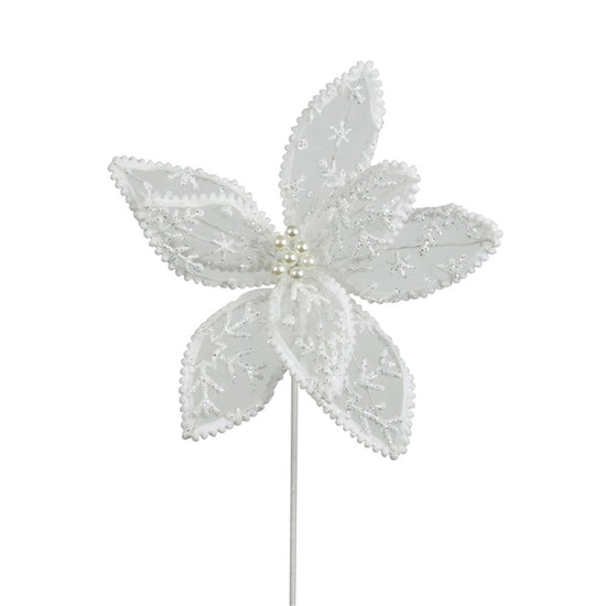 White Lace Poinsettia - My Christmas