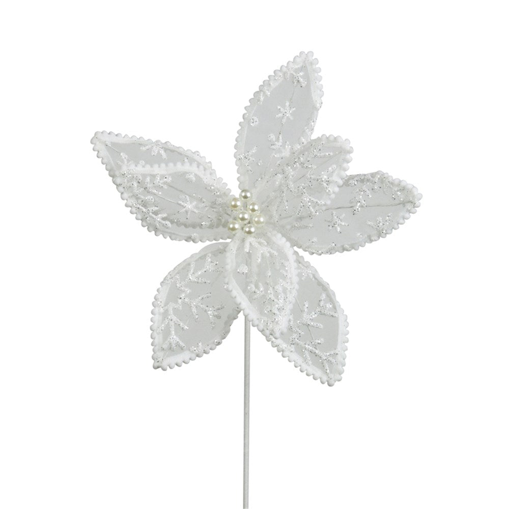 White Lace Poinsettia - My Christmas
