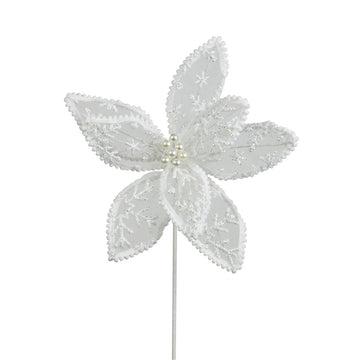 White Lace Poinsettia - My Christmas