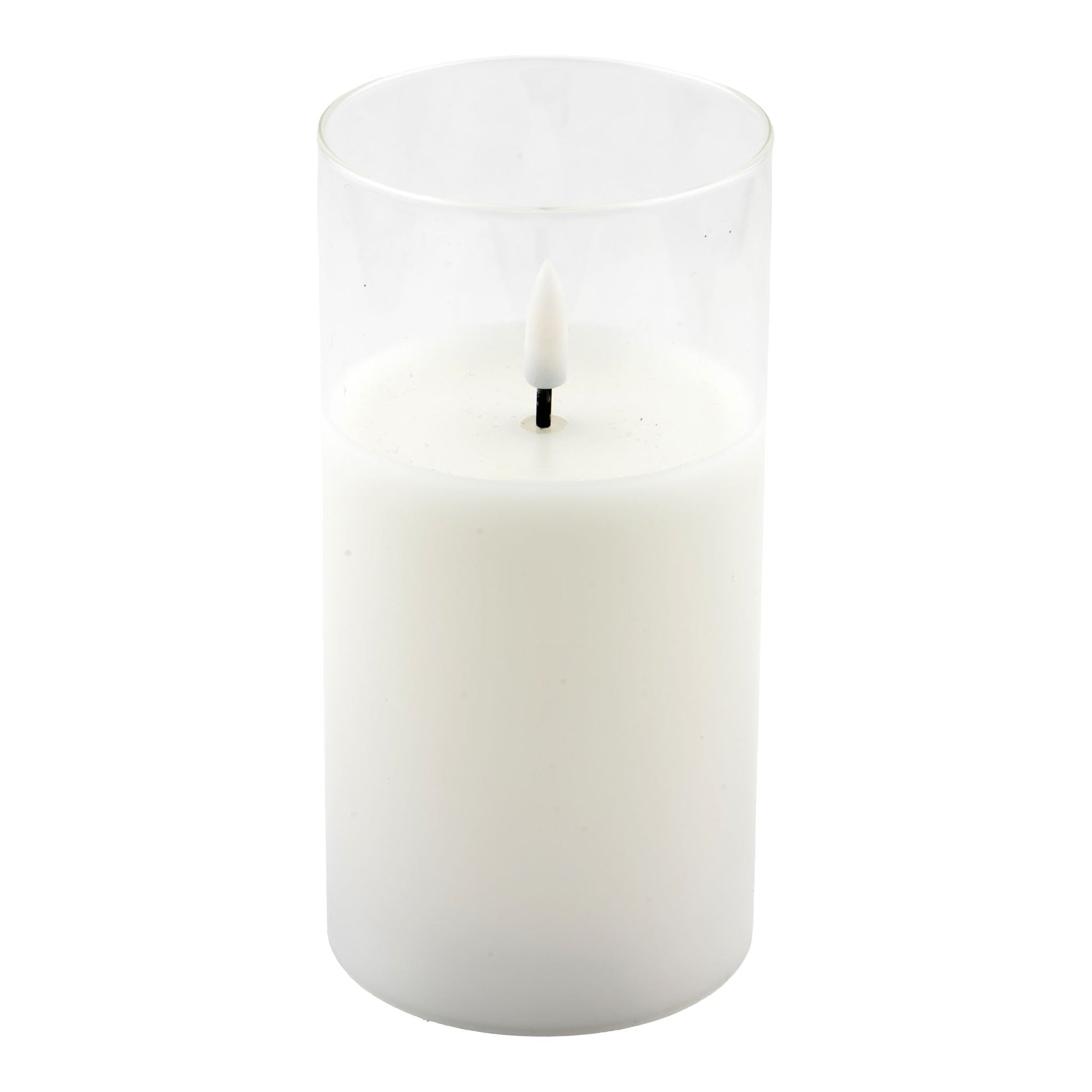 White LED Candle in Glass - Various Sizes - My Christmas
