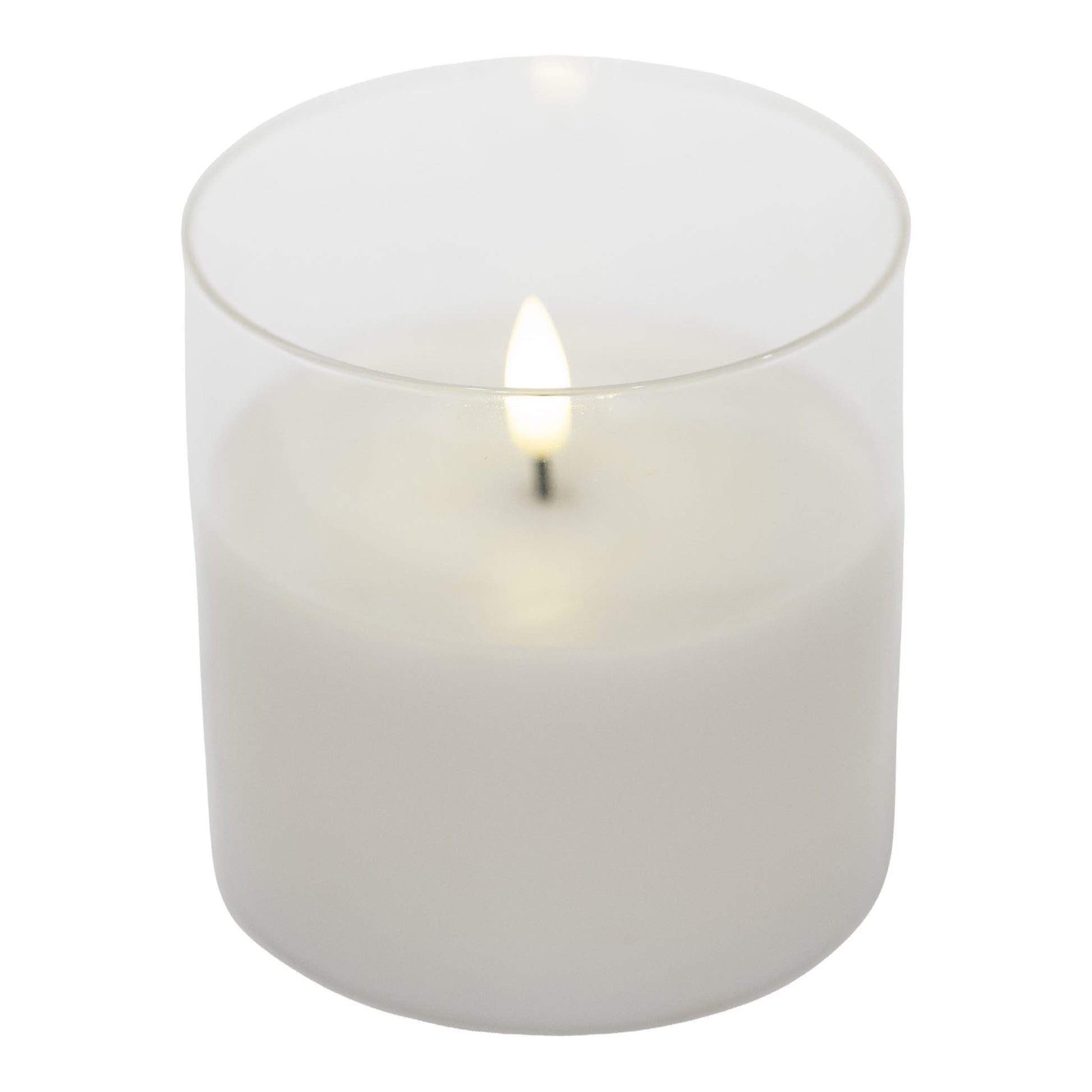 White LED Candle in Glass - Various Sizes - My Christmas