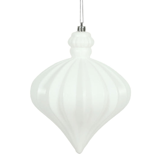 White Matte Onion Ornament - 15cm - My Christmas