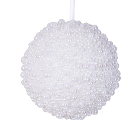White Pearl Bauble - Various Sizes - My Christmas