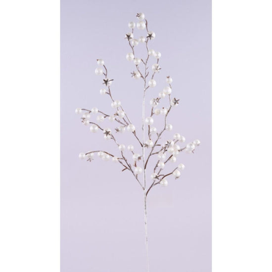 White Pearl Berry Spray - My Christmas