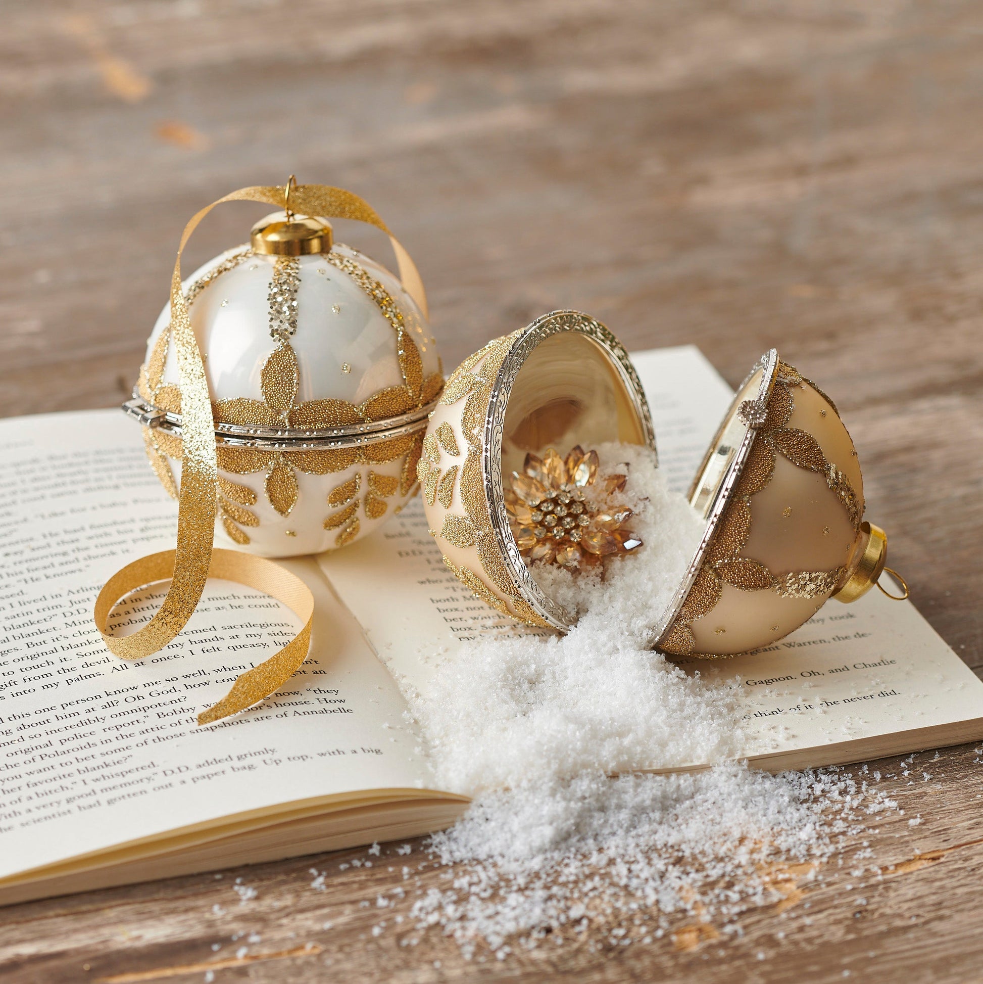 White Round Jewelry Box Ornament - My Christmas