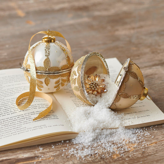 White Round Jewelry Box Ornament - My Christmas