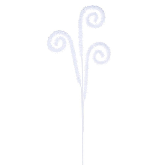 White Sequin Swirl Spray - My Christmas