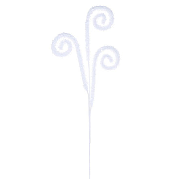 White Sequin Swirl Spray - My Christmas