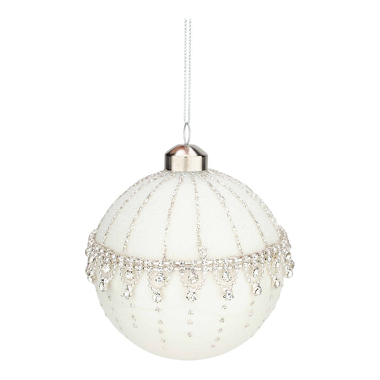 White Silver Decorative Bauble - My Christmas