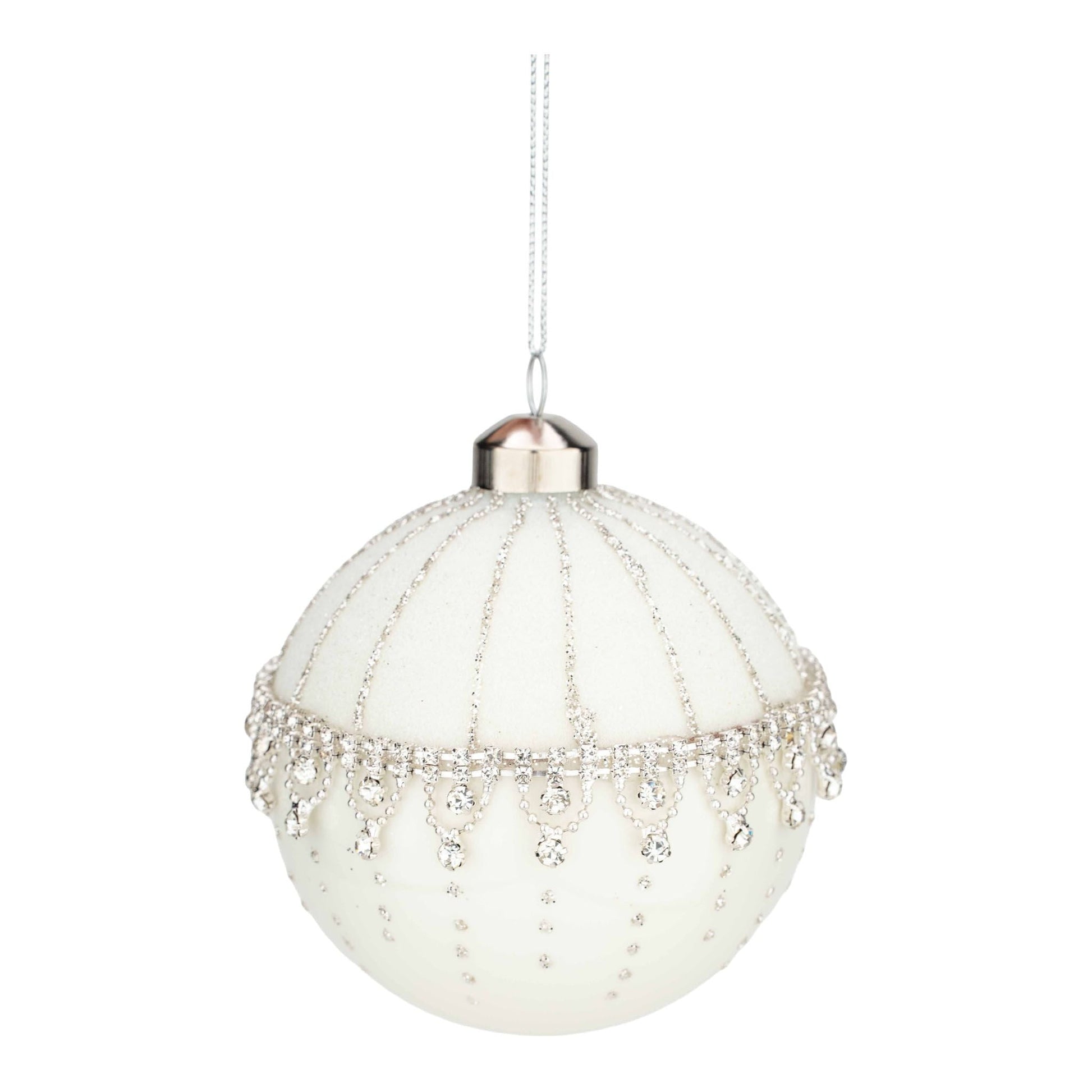 White Silver Decorative Bauble - My Christmas