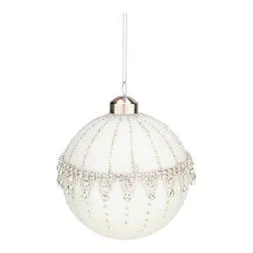 White Silver Decorative Bauble - My Christmas